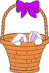 Gif animé Pâques lapin panier